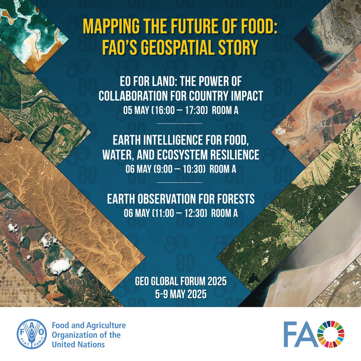 FAO Land, Soil and Water (@faolandwater) on Twitter photo 📍 Registered for the GEO Global Forum 2025?
Don’t miss <a href="/FAO/">Food and Agriculture Organization</a> sessions on 6 and 7 May!
More info 🔗 ow.ly/5EJt50VMOK6 📍 Registered for the GEO Global Forum 2025?
Don’t miss <a href="/FAO/">Food and Agriculture Organization</a> sessions on 6 and 7 May!
More info 🔗 ow.ly/5EJt50VMOK6