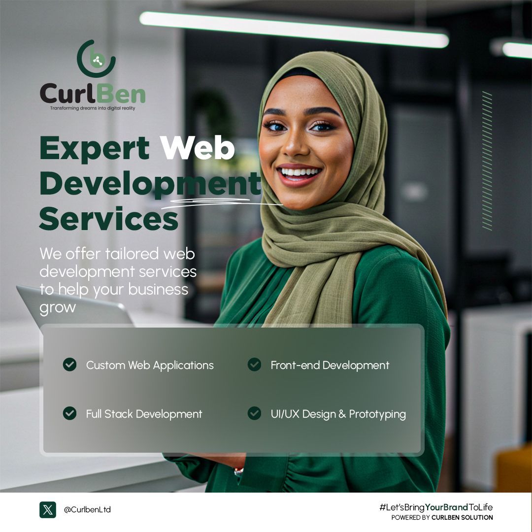 Transform your digital presence with expertise that speaks volumes. At CurlBen, we don't just build websites—we engineer growth opportunities. Your vision, our code, infinite possibilities. #Curlben #BringItBackToLife