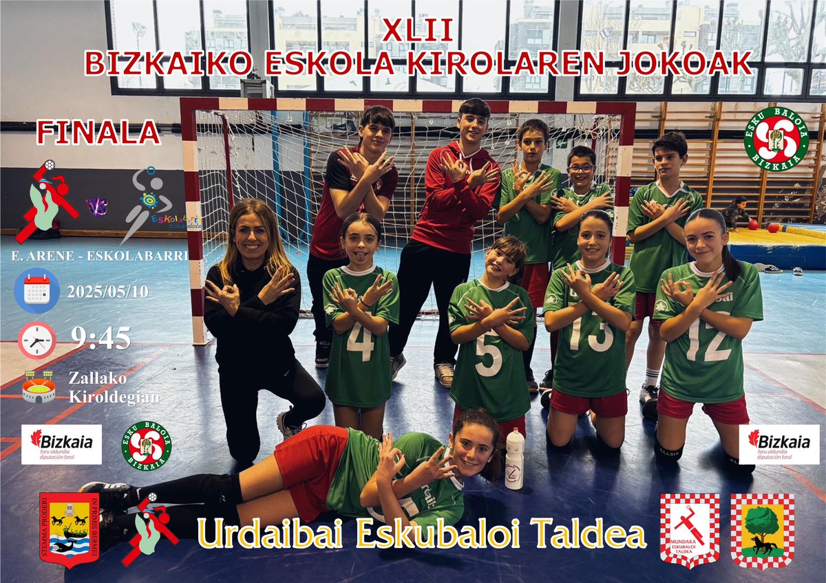 🎯 #MatchDay Kimu Mixtoa
🏆 <a href="/fvbm/">fvbm/bef</a> Bizkaiko Finala 🤾‍♂️🤾🏼‍♀️
🗓️ 2025/05/10 ⏰ 9:45
🏟 Zallako Kiroldegian, Zalla.
⚔️ <a href="/UrdaibaiET/">Urdaibai Eskubaloi Taldea</a> 🆚 Eskolabarri
📣 Bai Bai Bai, URDAIBAI!!!!
