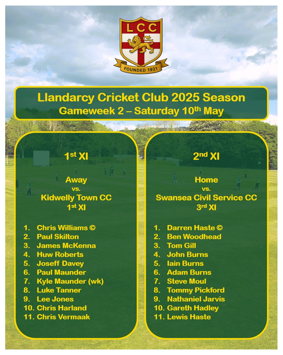 Teams for upcoming games 10/05/25