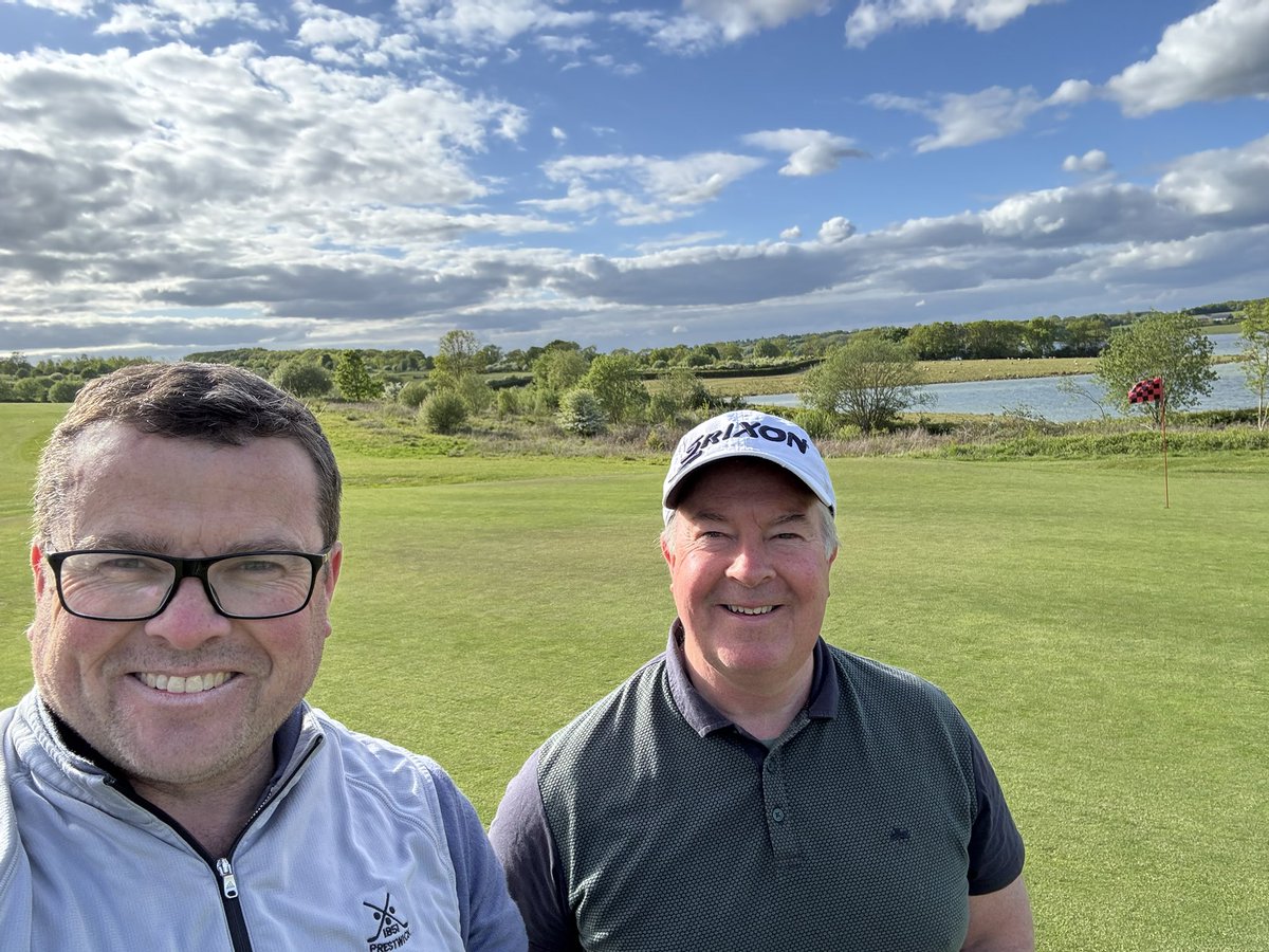 Great afternoon to play with Steve Ritson  of <a href="/GreenTygerD/">Green Tyger Design</a> <a href="/EIGCA/">EIGCA ⛳️</a> at Rutland Water GC practising for Scotland 🏴󠁧󠁢󠁳󠁣󠁴󠁿👍🏻