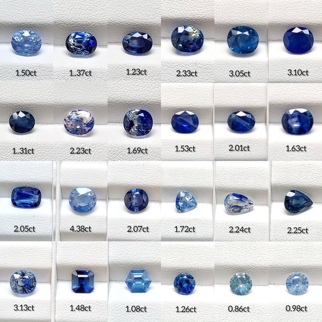 NavneetGems's tweet photo. 24 Shades of Blue, Starting this production with this stunning lineup of blue sapphires—from vibrant cornflower tones to rich royal blues, in all shapes and cuts!
✨ Sizes range from 0.86ct to 4.38ct
💎 Untreated &amp; heated options available
📩 DM us for pricing and availability https://t.co/pcebAAjGFs