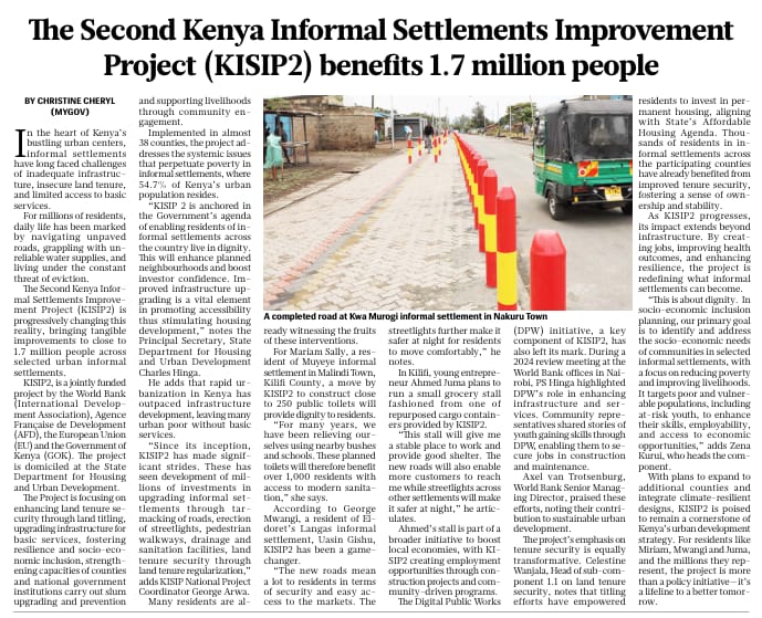 KisipTwo's tweet photo. SUSTAINABLE Human Settlements equals to DIGNITY and Socio-Economic Upliftment for communities. That's our MANTRA as @TheKISIP @KisipTwo with the support from our Partners @WorldBankKenya @AFD_France @EUinKenya
@HousingUrbanKE @KenyaGovernors
#PromotingDignifiedLiving https://t.co/xR9QBrMOpa