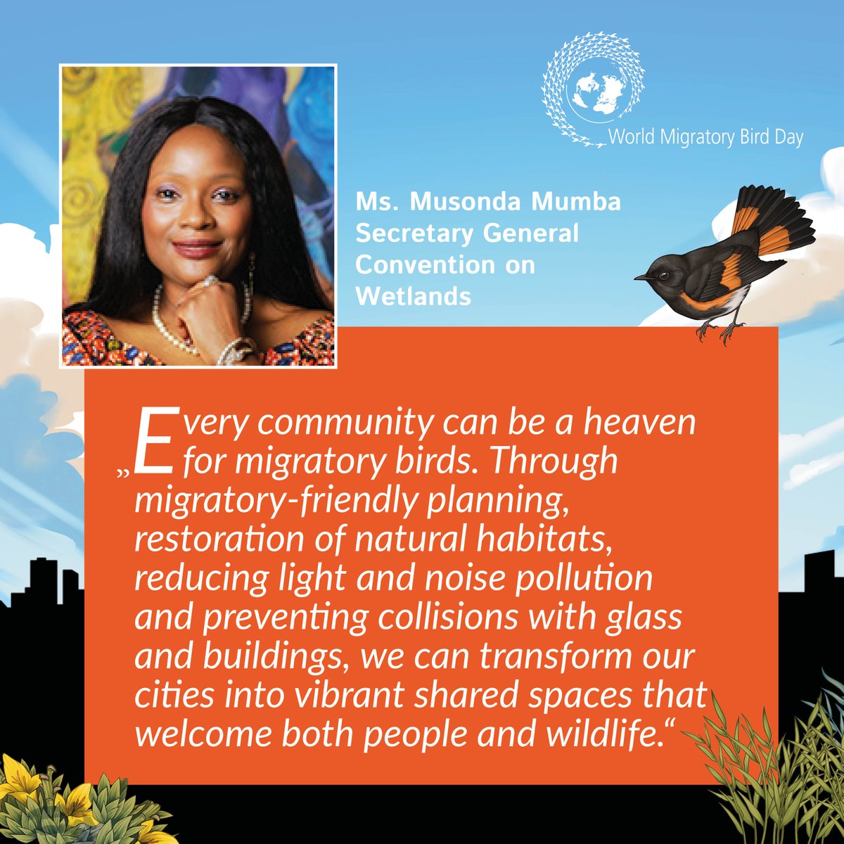 📢 #WorldMigratoryBirdDay will be celebrated around the world on 10 May 2025!

Read the statement received from Dr. Musonda Mumba, Secretary General of the Convention on Wetlands, to mark #WMBD2025

➡️ youtube.com/watch?v=AJeXFq…