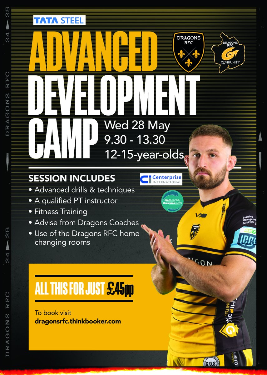 Dragons RFC π (@dragonsrfc) on Twitter photo ππ¦πππππ¦ πππ π£π¦ | One week to go! Bookings open NOW for our <a href="/DRA_Community/">DRAGONS RFC COMMUNITY π</a> Advanced Development Camp at <a href="/rodneyparade/">Rodney Parade</a> on May 28 π₯
An day packed full of action and fun... plus you'll get to train on the stadium pitch! ‡οΈ
ποΈ dragonsrfc.thinkbooker.com/#
#WeAreGwentRugby ππ¦πππππ¦ πππ π£π¦ | One week to go! Bookings open NOW for our <a href="/DRA_Community/">DRAGONS RFC COMMUNITY π</a> Advanced Development Camp at <a href="/rodneyparade/">Rodney Parade</a> on May 28 π₯
An day packed full of action and fun... plus you'll get to train on the stadium pitch! ‡οΈ
ποΈ dragonsrfc.thinkbooker.com/#
#WeAreGwentRugby