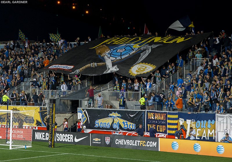 Since the tifo for <a href="/opencup/">U.S. Open Cup</a> Final in 2014 was a Final Fantasy reference why not bring in back when the <a href="/PhilaUnion/">Philadelphia Union</a> once again hosted the Final in 2015? Here's another look back at old USOC tifo art.
#USOpenCup #WeWantTheCup
<a href="/usopencup/">TheCup.us (US Open Cup news/history)</a> <a href="/SonsofBen/">Sons of Ben</a> <a href="/ISCSupporters/">ISC North America</a>
📷 <a href="/EarlWGardner/">Earl Wentworth Gardner III</a>