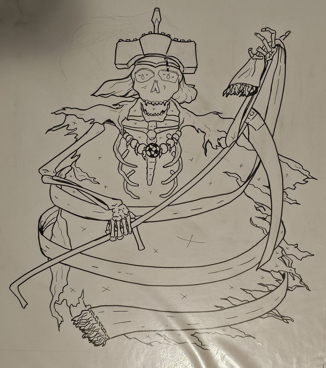 Bonus: here's art that was never used. If time (&amp; weather) permitted, more tifo would have been made showing the Four Fiends re-imagined with a Union/SoB theme. This was the Jolly Franklin mixed with the Lich.
#WeWantTheCup #USOC #USOpenCup
<a href="/SonsofBen/">Sons of Ben</a>