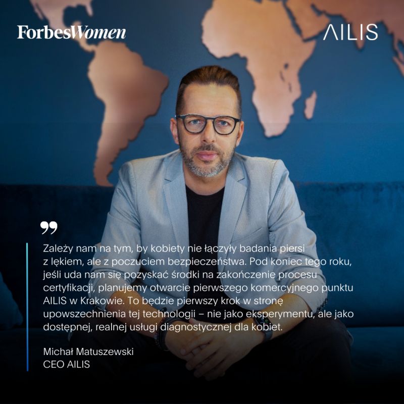 AilisCare's tweet photo. Michał Matuszewski, CEO hasztag#AILIS, w szczerej rozmowie z Piotr Zieliński z Forbes Women Polska opowiada o tym, dlaczego technologie ratujące życie powstają w Polsce – ale często nie zostają tu na długo. https://t.co/ZrmJCHSz27