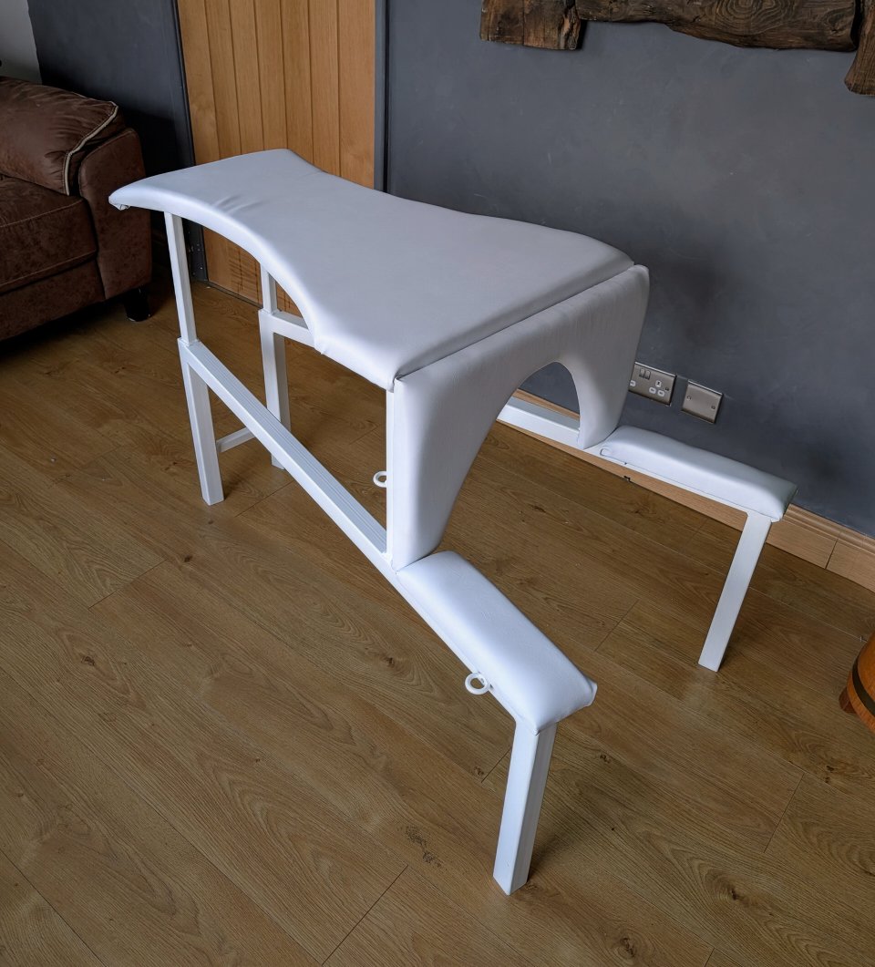 All white spanking bench 🤍