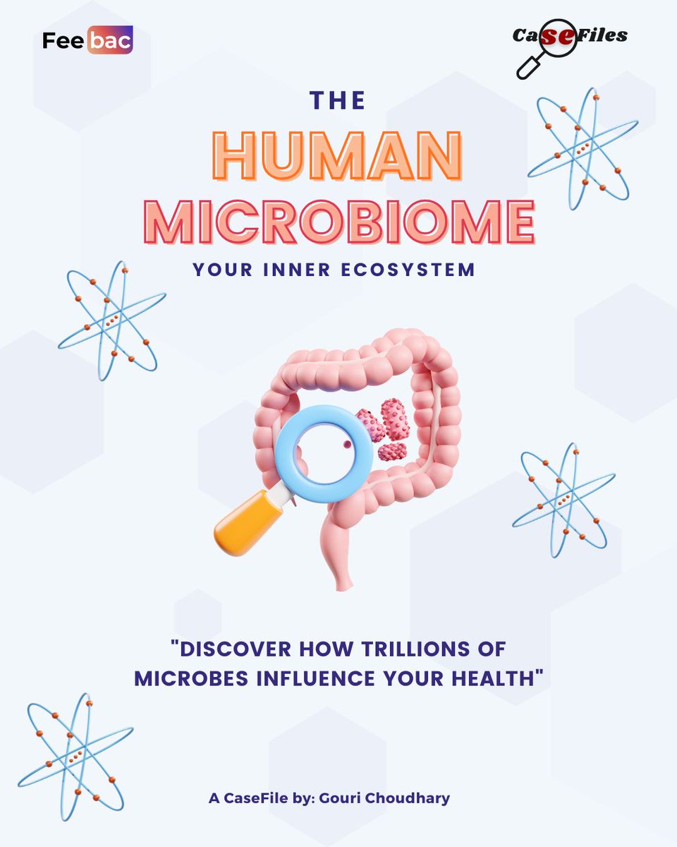 feebac_media's tweet image. 🦠CaseFile Drop | The Human Microbiome: Your Inner Ecosystem🔬
You’re not just human—you’re home to trillions of microbes shaping your health, brain, and immunity.
This week’s CaseFile explores:
🔹What is the microbiome?
🔹Gut health = full-body wellness
#FeebacCaseFile 
(1/3)