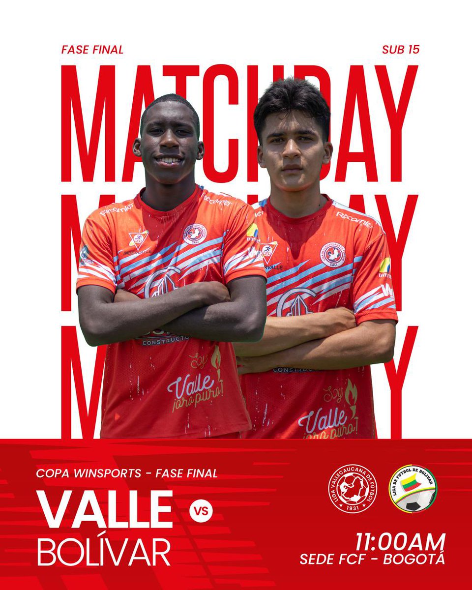 Hoy jugamos ✅
Termina nuestra presentación 🙌
Nuestra sub15 🆚 Bolívar 
📺 véalo Win Sports +
Difutbol Col ✅