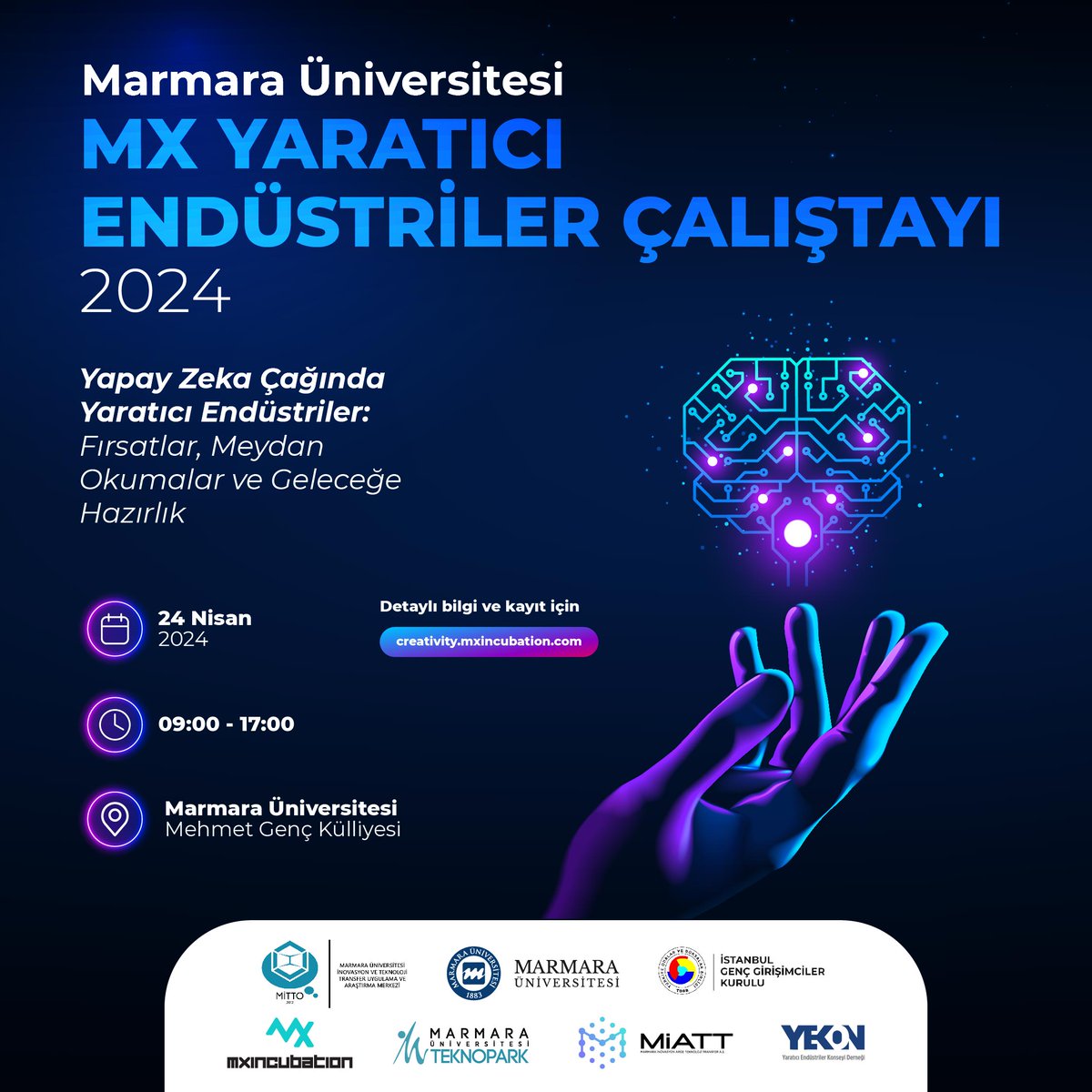 Marmara Üniversitesi Mx Yaratıcı Endüstrileri Çalıştayı'nda "Yapay Zeka Çağında Yaratıcı Endüstriler ekseninde düzenlenen Akademi Oturumlarının makaleleri yayımlandı!
 
Pek çok alanda yapay zekânın etkilerini keşfetmek için makalelere göz atabilirsiniz:

dergipark.org.tr/tr/pub/maruone…