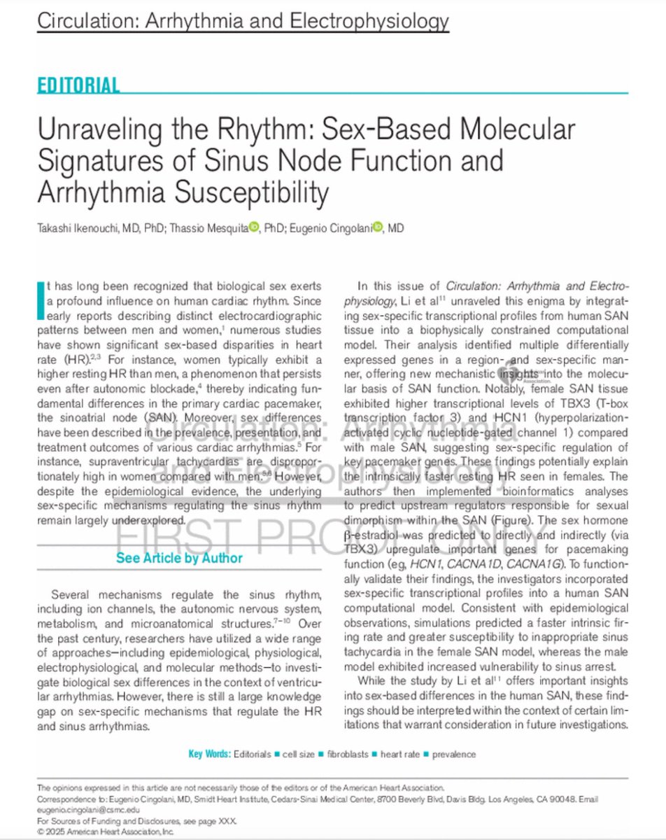Eugenio Cingolani, MD (@eugeniocingolan) on Twitter photo Our recent editorial about ➡️ great work from Li et al. ahajournals.org/doi/10.1161/CI… published at <a href="/CirculationEP/">CircEP</a> <a href="/SmidtHeart/">Smidt Heart Institute at Cedars-Sinai</a> <a href="/CMECedarsSinai/">CME Program at Cedars-Sinai</a> <a href="/T_Ikenouchi/">Takashi Ikenouchi</a> <a href="/ThassioMesquita/">Thassio Mesquita</a> ➡️ We need more human scRNA and functional data to better understand #SAN physiology Our recent editorial about ➡️ great work from Li et al. ahajournals.org/doi/10.1161/CI… published at <a href="/CirculationEP/">CircEP</a> <a href="/SmidtHeart/">Smidt Heart Institute at Cedars-Sinai</a> <a href="/CMECedarsSinai/">CME Program at Cedars-Sinai</a> <a href="/T_Ikenouchi/">Takashi Ikenouchi</a> <a href="/ThassioMesquita/">Thassio Mesquita</a> ➡️ We need more human scRNA and functional data to better understand #SAN physiology