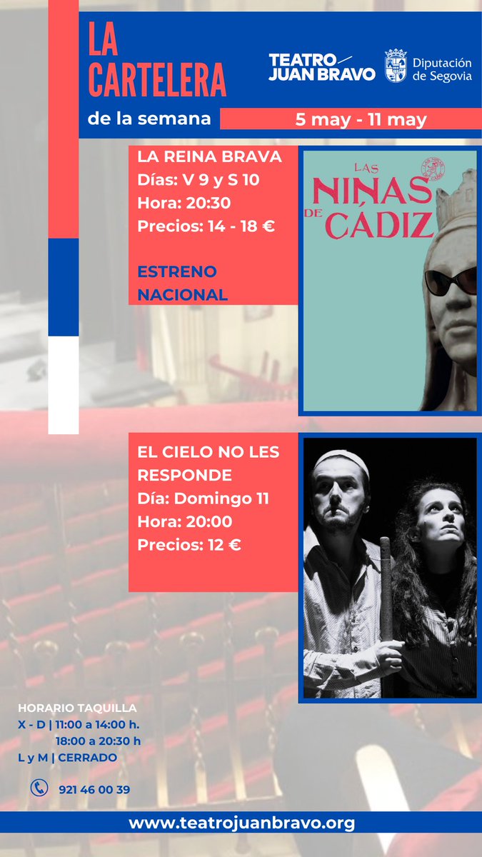 Esta semana estamos de estreno con Las Niñas de Cádiz 👸

🎟 tickentradas.com/lugar/teatro-j…