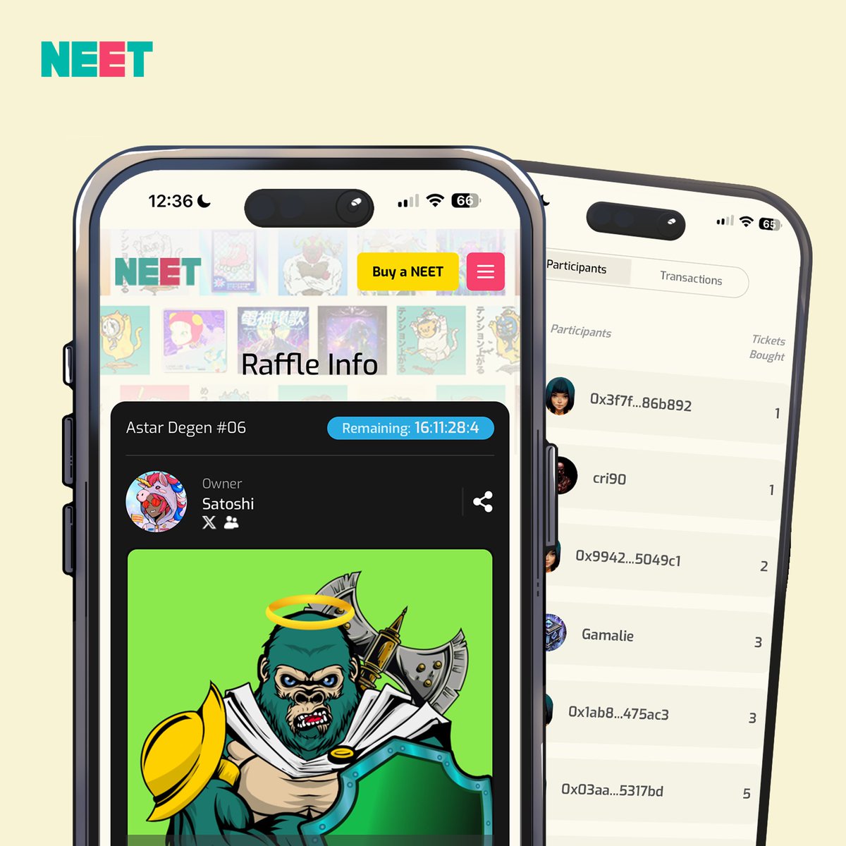 🔥 SONEIUM RAFFLES LIVE! 🎟️
Kick off with ASTAR DEGENS 🧠⚔️  
Snag exclusive NFTs, flex your winning streak💪  
Only the BOLD will claim the loot! 🚀  

👉 Enter NOW: neet.gg/raffle/soneium…

#NEET #Soneium
