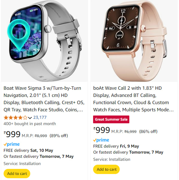 GrabOnIn's tweet photo. ⌚️ Boat Smartwatches at just ₹999
Stylish, smart & budget-friendly – what a steal
⏳ Don’t miss out — grab yours now
👇 Shop here: https://t.co/rkh0MmoMjg
#BoatSmartwatch #TechDeals #BudgetGadgets #SmartBuy #DealAlert https://t.co/pMupdcA3m8