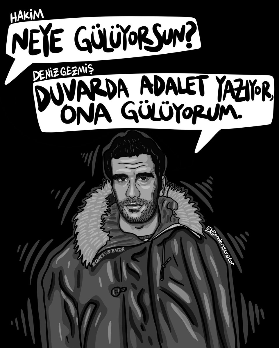 Hakim: Neye gülüyorsun? 
Deniz Gezmiş: Duvarda adalet yazıyor, ona gülüyorum. ✊🏼
•
#DenizGezmiş #denizgezmis #denizgezmişölümsüzdür #deniz #6Mayis1972 #tip #türkiyeişçipartisi #chp Ekrem İmamoğlu #devrim #salı İstanbul Üniversitesi #yahepberaberyahiçbirimiz #hakhukukadalet