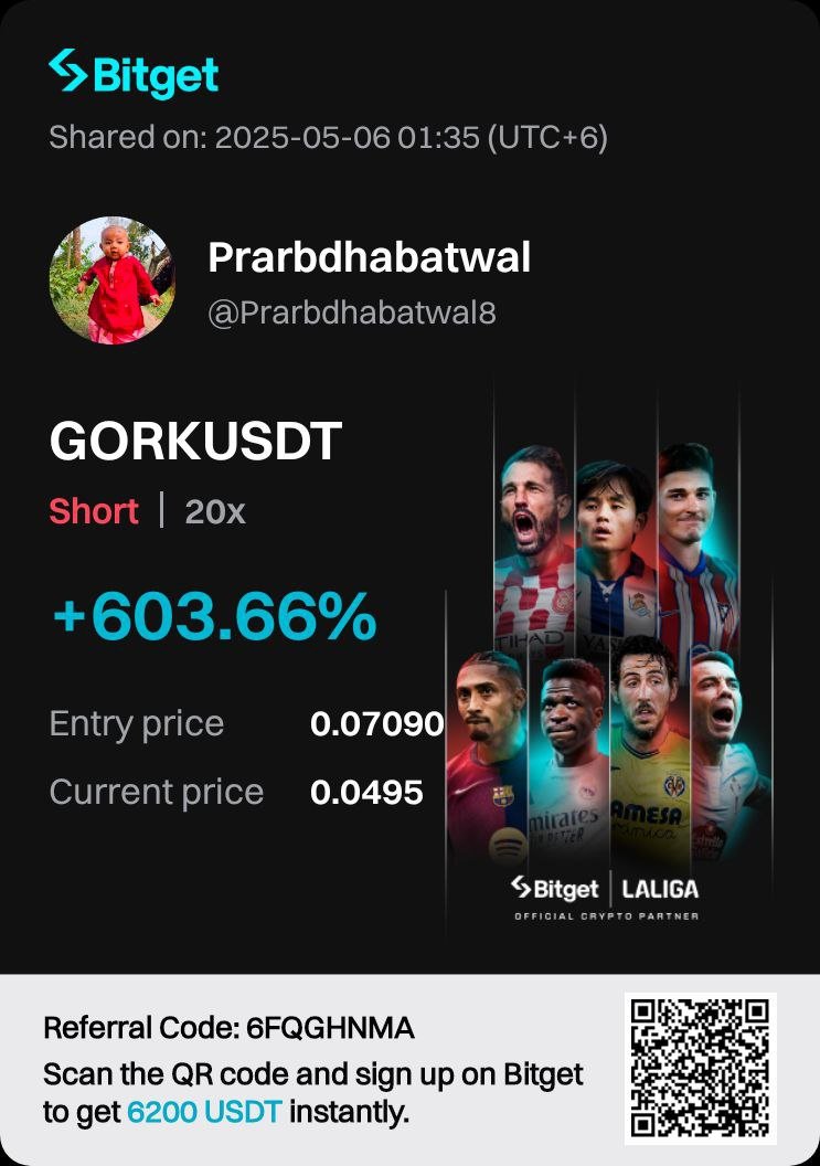 PrarbdhaBatwal9's tweet image. $GORK #Bitgetfutures 
@ShresthaS42
@PritomBasak12
@NirmoyK9