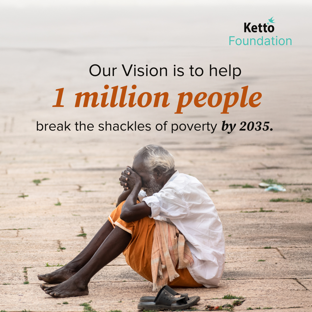 Millions face hunger, poor healthcare, and the fear of an uncertain tomorrow. Ketto Foundation aims to uplift 1 million people out of poverty by 2035 — with support that truly lasts.

#kettofoundation #vision