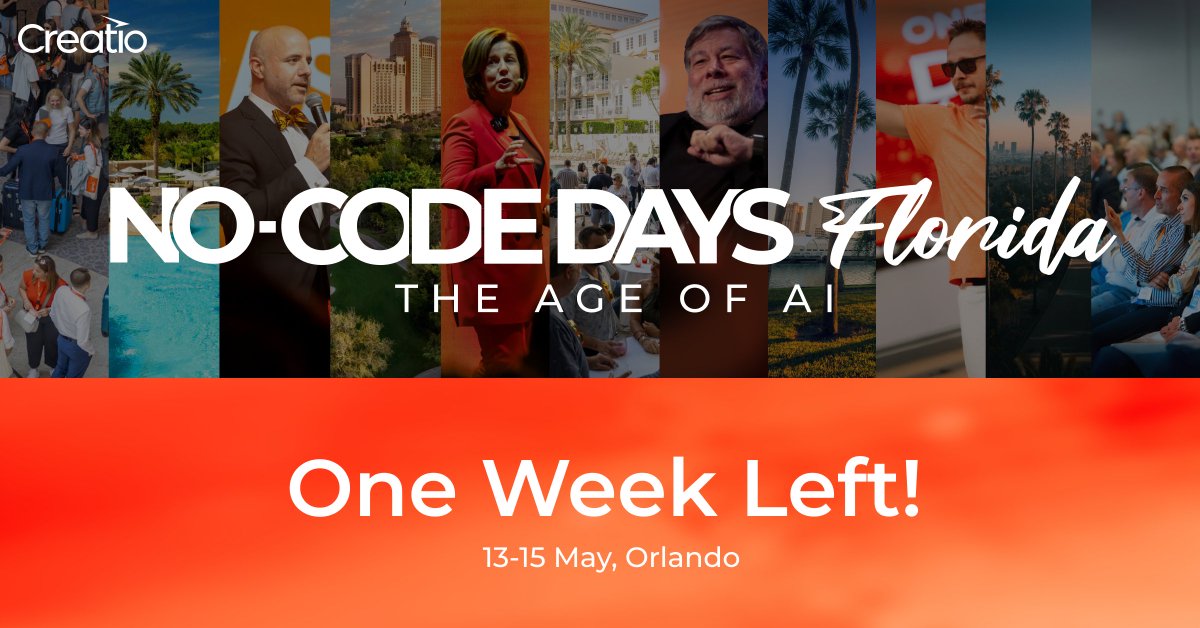 Creatio (@creatio_global) on Twitter photo 🚀 Only 7 days until No-Code Days Florida: The Age of AI!
Join us in Orlando for 3 days of game-changing insights, AI + no-code sessions, and exclusive talks with leaders like <a href="/stevewoz/">Steve Wozniak</a>.
🔗 Last chance to register: creatio.com/page/no-code-d…
#Creatio #NoCodeDays #AI #NoCode 🚀 Only 7 days until No-Code Days Florida: The Age of AI!
Join us in Orlando for 3 days of game-changing insights, AI + no-code sessions, and exclusive talks with leaders like <a href="/stevewoz/">Steve Wozniak</a>.
🔗 Last chance to register: creatio.com/page/no-code-d…
#Creatio #NoCodeDays #AI #NoCode