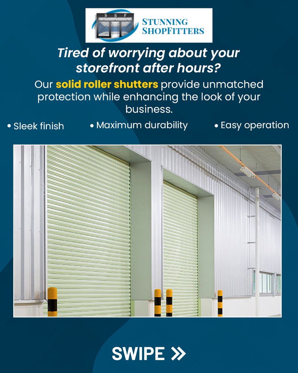 stunningshop1's tweet image. Protect your space without compromising on style!
 Our solid roller shutters are built for strength, durability, and a sleek finish that adds value to your property. 
 
🌐 stunningshopfitters.com
☎️ 07539001323

#RollerShutters #ShopfrontSecurity #SolidShutters