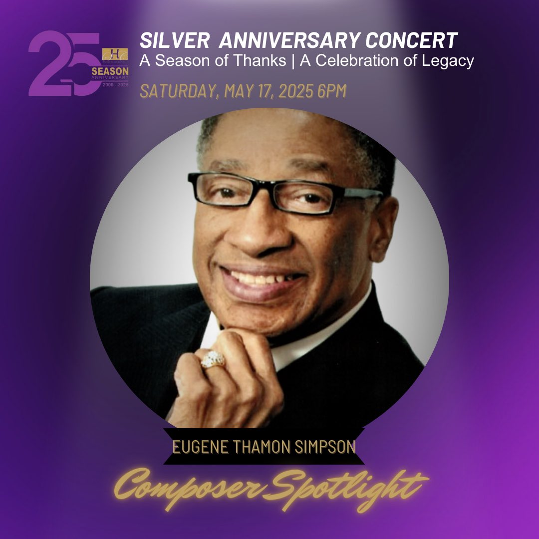 Eugene Thamon Simpson was a master musician, choral director, composer and arranger of Spirituals, and biographer of Hall Johnson (another featured composer).

Simpson earned degrees in piano and vocal performance from Howard, Yale and Columbia Universities.