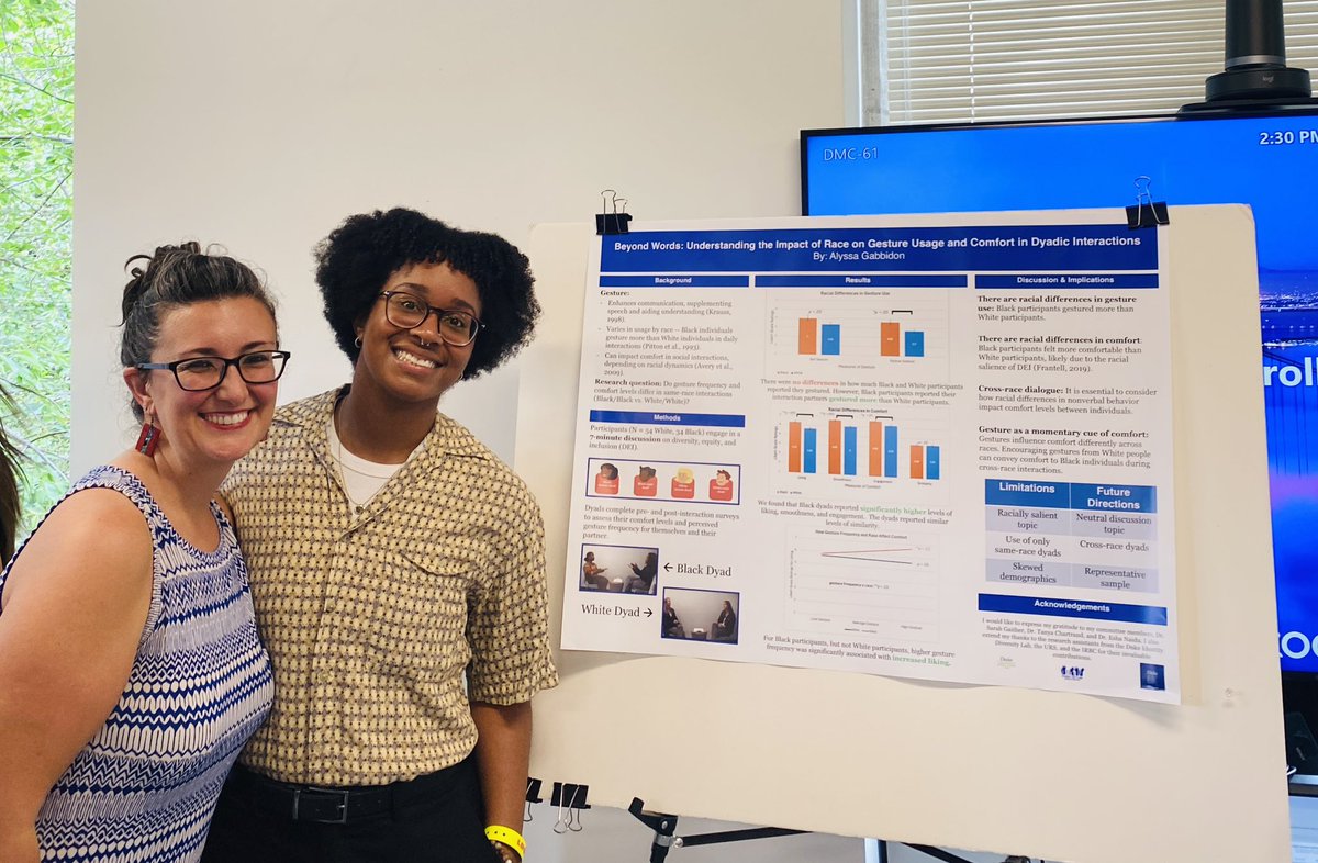 Duke Identity and Diversity Lab (@dukeidlab) on Twitter photo A HUGE CONGRATS to Alyssa whose senior thesis on gesture in same and other-race interactions won the Zener Award for best thesis <a href="/DukePsychNeuro/">Duke Psychology & Neuroscience</a>!!!!! 🏆😍 A HUGE CONGRATS to Alyssa whose senior thesis on gesture in same and other-race interactions won the Zener Award for best thesis <a href="/DukePsychNeuro/">Duke Psychology & Neuroscience</a>!!!!! 🏆😍