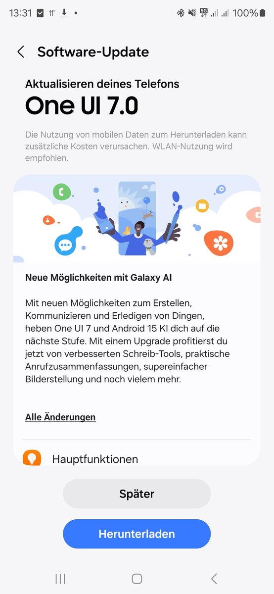 CRachlinger's tweet image. Endlich!

Falls ich mich nicht mehr melde:
Es war schön mit Euch! (meistens)

#samsunggalaxys24 #ui7 #update