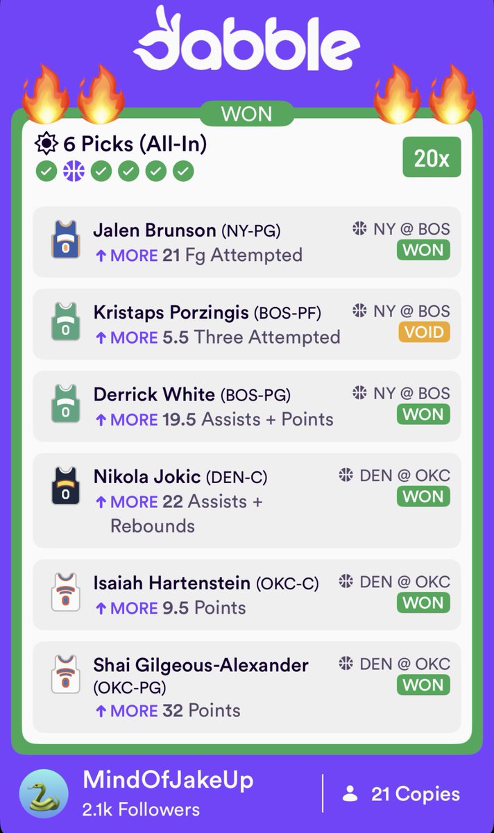 MindOfJakeUp's tweet image. Cash the 20x  ✅

Since this was a Cinco de Drinko special, ill give out some free trials  ⬇️

I will pick 1 person to give a free 3 months &amp;amp; $25 as well all you have to do like &amp;amp; rt this post… I will be picking the winner at 3pm est , good luck 🍀😉

dubclub.win/r/p/pri-8gayu/…