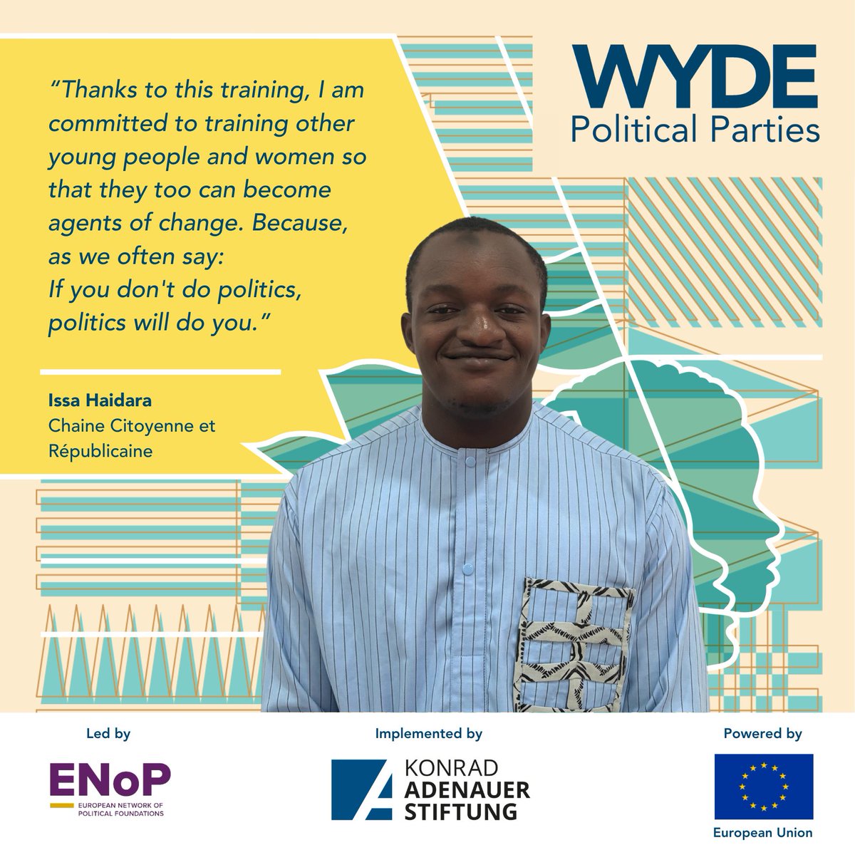 EU_ENoP's tweet image. They are not waiting for change—they are building it.
Young voices in 🇨🇮 are shaping democracy with purpose and bold action. Thanks to @KAS_DialoguePol, these efforts are taking root on the ground. The future belongs to those who step up today.
#WYDEPoliticalParties @KAS_africa