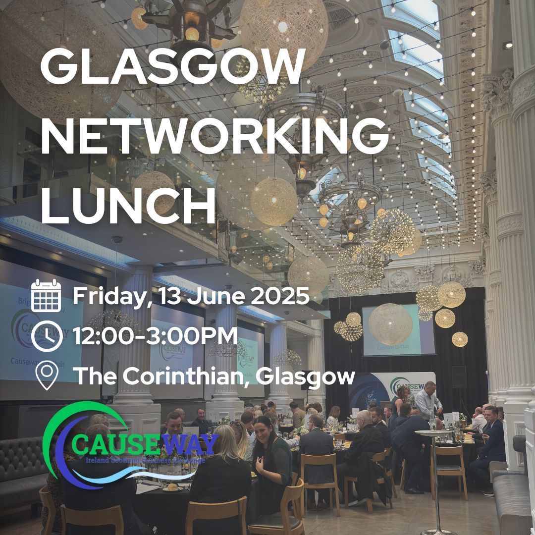 CausewayXchange (@causewayxchange) on Twitter photo We cannot wait to welcome you to our annual Glasgow networking lunch on Friday, 13th June 2025. 
There are currently several sponsorship opportunities available. If you want to learn more, please contact Eamon Fallon (eamon.fallon@causewayexchange.net).
buff.ly/Et3oKOC We cannot wait to welcome you to our annual Glasgow networking lunch on Friday, 13th June 2025. 
There are currently several sponsorship opportunities available. If you want to learn more, please contact Eamon Fallon (eamon.fallon@causewayexchange.net).
buff.ly/Et3oKOC