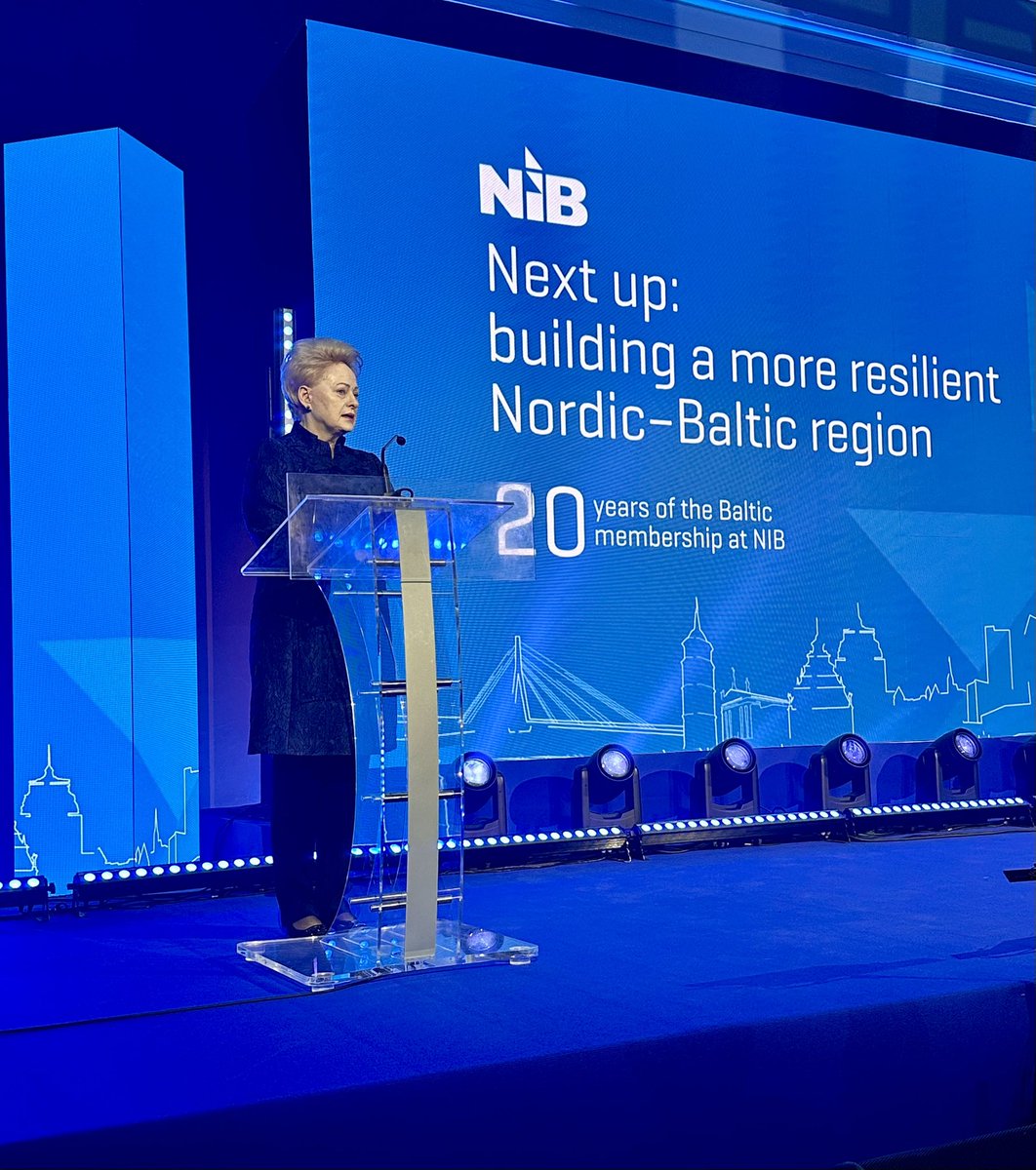 Marius Skuodis (@skuodis) on Twitter photo President <a href="/Grybauskaite_LT/">Dalia Grybauskaitė</a> reflects on the Baltic countries joining the Nordic Investment Bank <a href="/nib/">Nordic Investment Bank</a> 20 years ago - marking one of the milestones in regional cooperation and economic development. President <a href="/Grybauskaite_LT/">Dalia Grybauskaitė</a> reflects on the Baltic countries joining the Nordic Investment Bank <a href="/nib/">Nordic Investment Bank</a> 20 years ago - marking one of the milestones in regional cooperation and economic development.