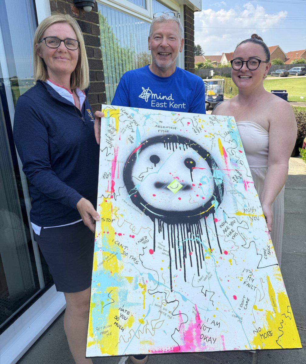 East Kent Mind has been presented with a painting by artist Shelli Birkett thanks to the generosity of Jen Rutherford, Ladies Captain at Canterbury Golf Club. 

Read the full story here: eastkentmind.org.uk/golf-challenge…