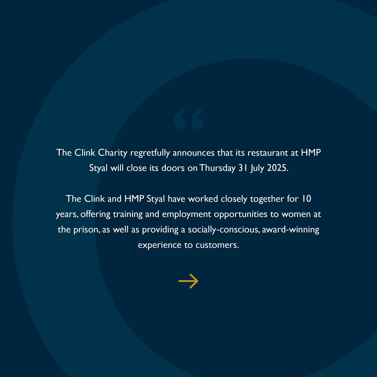 The Clink Charity tweet media