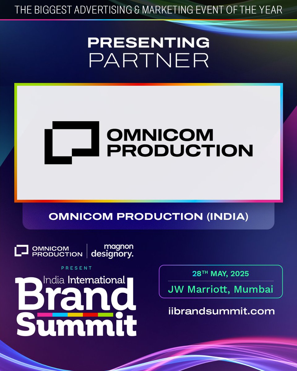 We are thrilled to announce Omnicom Production (India) as Presenting Partner for the 5th Annual Edition of India International Brand Summit.

Learn more - iibrandsummit.com

#IIBS #IIBS2025 #Marketing #Advertising #Branding