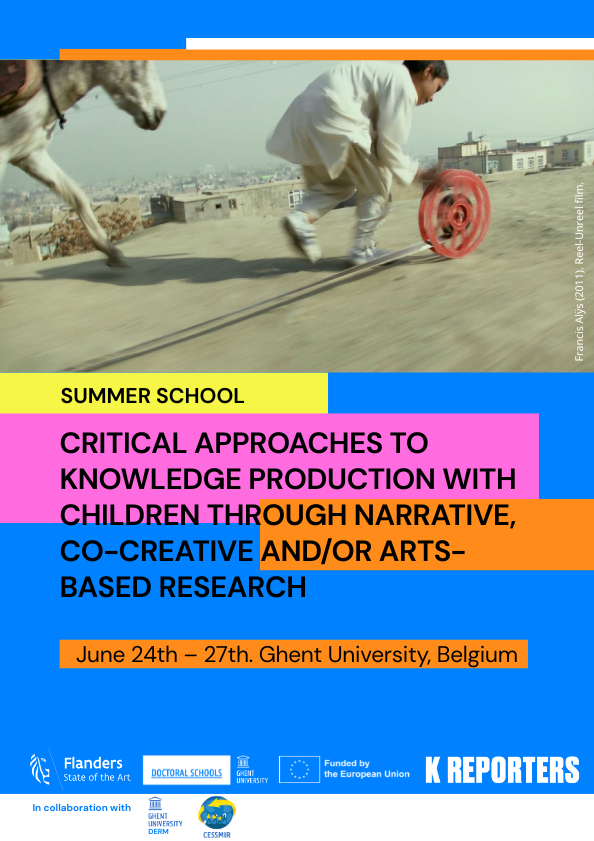 Summer School🌞Critical approaches to knowledge production with children through narrative, co-creative and/or arts-based research

📅 June 24th – 27th. Ghent University, Belgium 🇧🇪 

🔗 Preliminary Programme and Registration 👉
ugent.be/doctoralschool…
