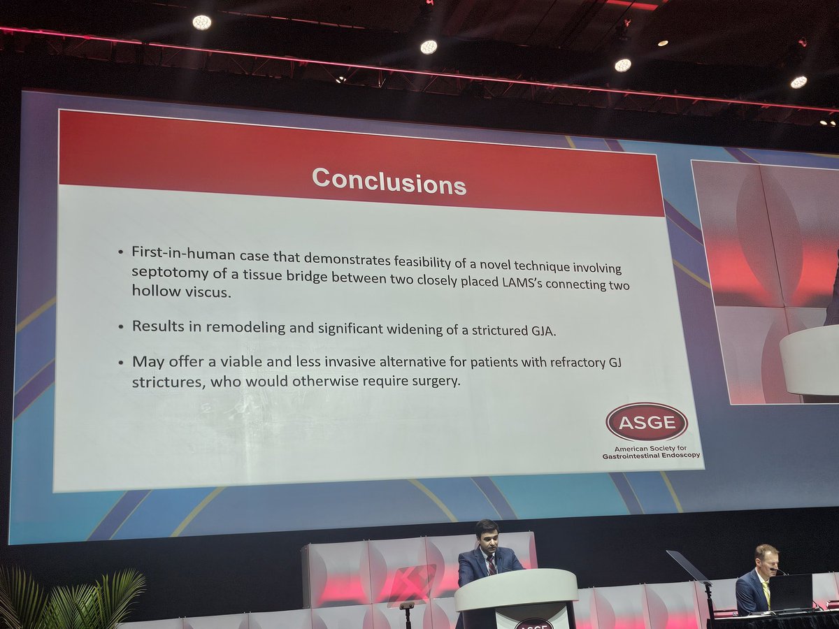 Zubair Khan, MD, FACP, CMQ (@zubairkhan254) on Twitter photo <a href="/KKadkhodayan/">Kambiz Kadkhodayan</a> presenting at ASGE video plenary session.
A novel EUS guided gastric remodeling technique for refractory anastomotic GJ stricture. <a href="/KKadkhodayan/">Kambiz Kadkhodayan</a> presenting at ASGE video plenary session.
A novel EUS guided gastric remodeling technique for refractory anastomotic GJ stricture.