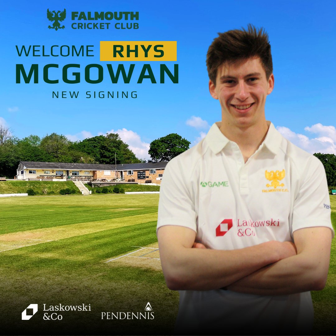 𝐍𝐄𝐖 𝐒𝐈𝐆𝐍𝐈𝐍𝐆 🖊

We are pleased to announce the signing of Rhys McGowan for 2025 season.

Young talented university student, Can't wait to see him perform out on the field!

READ MORE 🗞️🔽
falmouth.play-cricket.com/news_details?a…

Welcome 💚