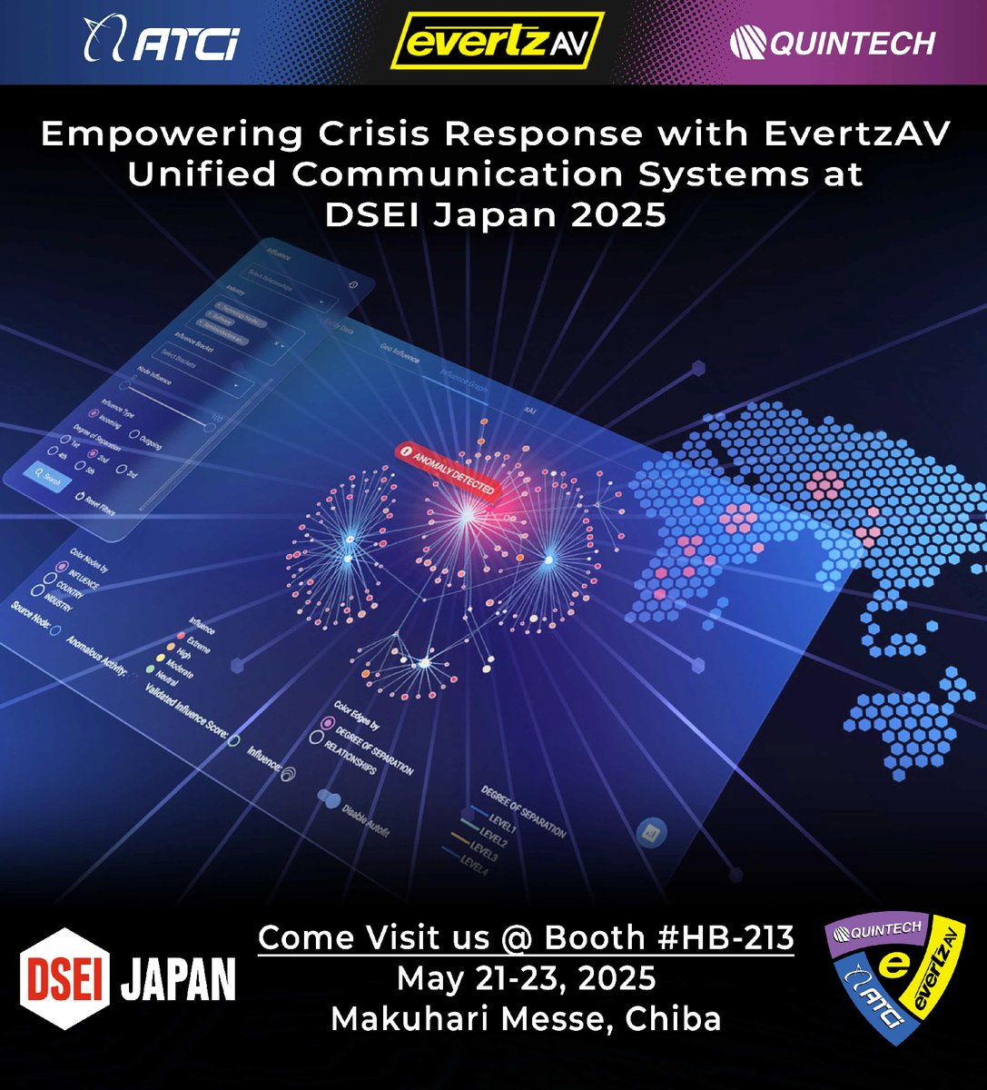 🚨Press Release Alert🚨 Empowering Crisis Response with <a href="/EvertzAV/">EvertzAV</a> Unified Communication Systems at <a href="/DSEI_Japan_EN/">DSEI Japan</a> 2025 

🔗Full press release here: ow.ly/XGyJ50VKZxf