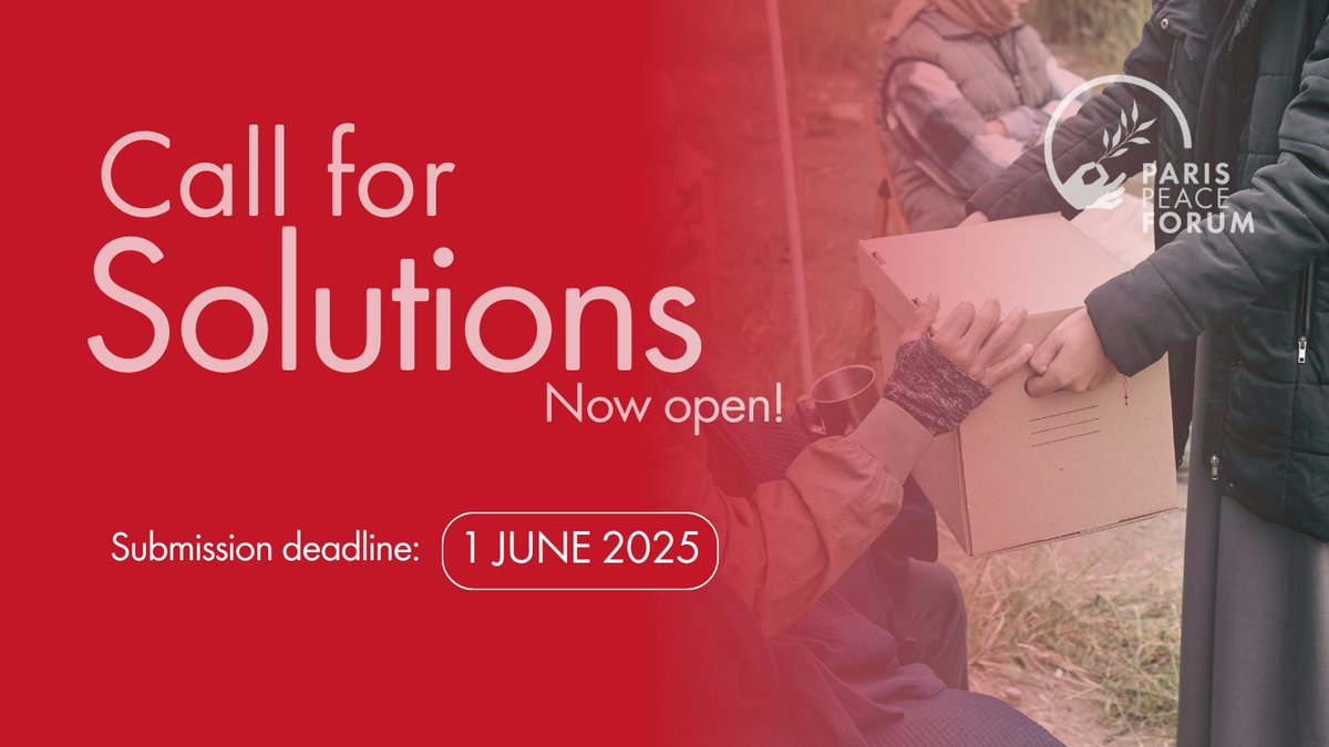 México Evalúa (@mexevalua) on Twitter photo 🗺️🕊️El <a href="/ParisPeaceForum/">Paris Peace Forum</a> invita a organizaciones de todo el mundo a presentar sus proyectos más innovadores.
La convocatoria está abierta hasta el 1 de junio
¡Forma parte del Foro que tendrá lugar el 29 y 30 de octubre en París!
✍️: bit.ly/3YyowN1 🗺️🕊️El <a href="/ParisPeaceForum/">Paris Peace Forum</a> invita a organizaciones de todo el mundo a presentar sus proyectos más innovadores.
La convocatoria está abierta hasta el 1 de junio
¡Forma parte del Foro que tendrá lugar el 29 y 30 de octubre en París!
✍️: bit.ly/3YyowN1