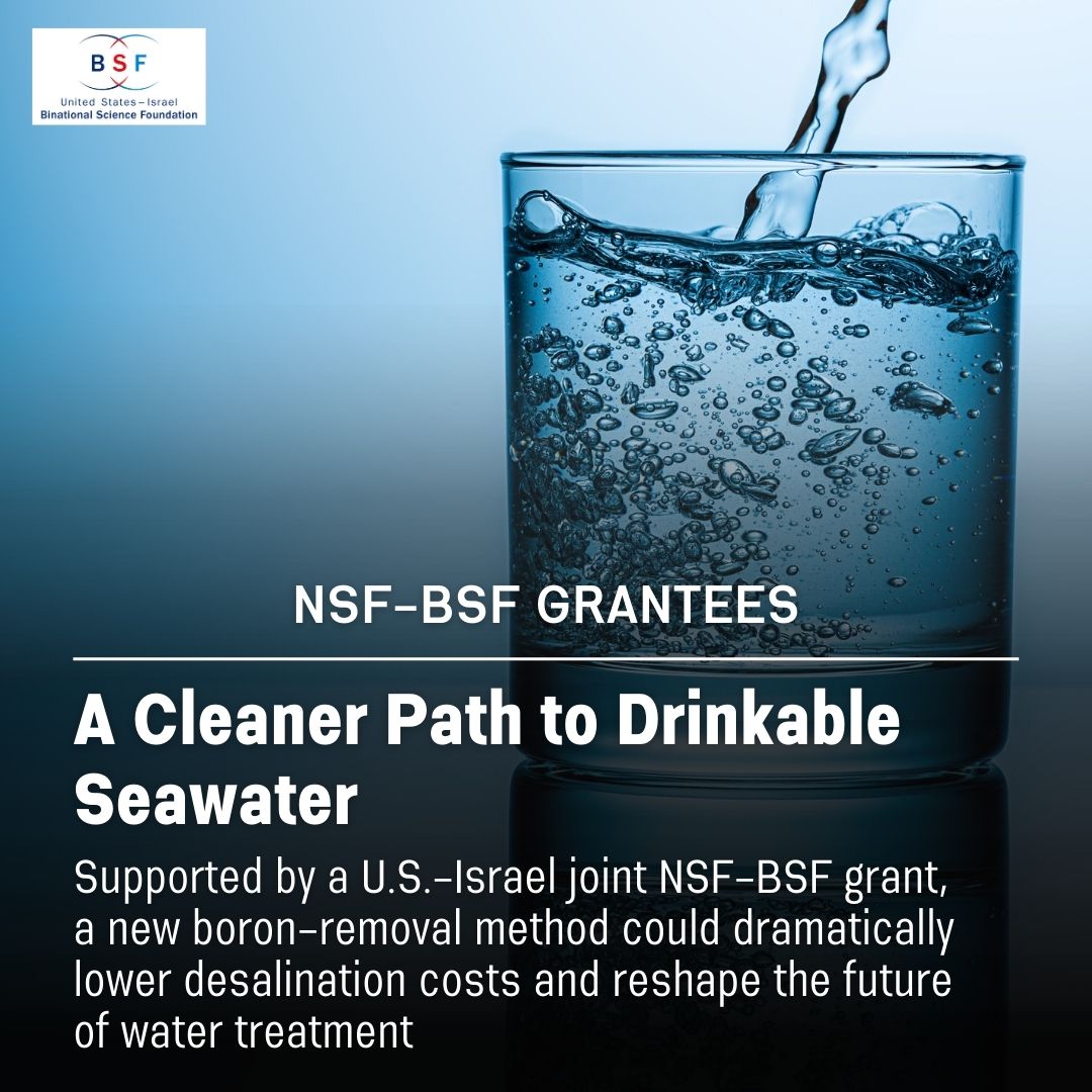usisraelbsf's tweet image. Prof. Menachem Elimelech and team unveil a new method to remove boron from seawater, cutting desalination costs by billions. Supported by U.S.-Israel @NSF-#BSF grants, this breakthrough could reshape water treatment. @NatureWaterJnl
👉 Read more: scitechdaily.com/6-9-billion-so…