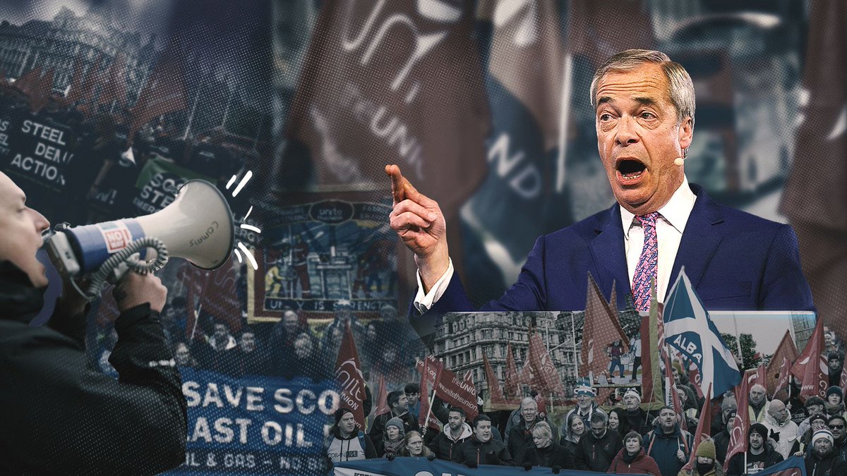 Alexandra Rogers (@alexrogerssky) on Twitter photo 🚨New from me: <a href="/Nigel_Farage/">Nigel Farage MP</a>'s courting of trade union members has alarmed the movement's leaders - who are now grappling with how to combat his appeal on nationalisation and net zero caution
For Labour, the next challenge could be if Farage starts siding with workers in looming 🚨New from me: <a href="/Nigel_Farage/">Nigel Farage MP</a>'s courting of trade union members has alarmed the movement's leaders - who are now grappling with how to combat his appeal on nationalisation and net zero caution
For Labour, the next challenge could be if Farage starts siding with workers in looming