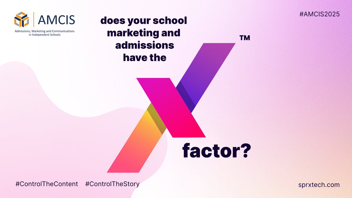 intSchools's tweet image. Does your school’s marketing and admissions have the X factor? ✨
We’re excited to be at the @AMCISNews Annual Conference 2025!
Swing by our stand to discover the power of SprX™ — and grab a sweet treat while you're there. 🍬
⭐️ Let’s talk content, storytelling, and standing…