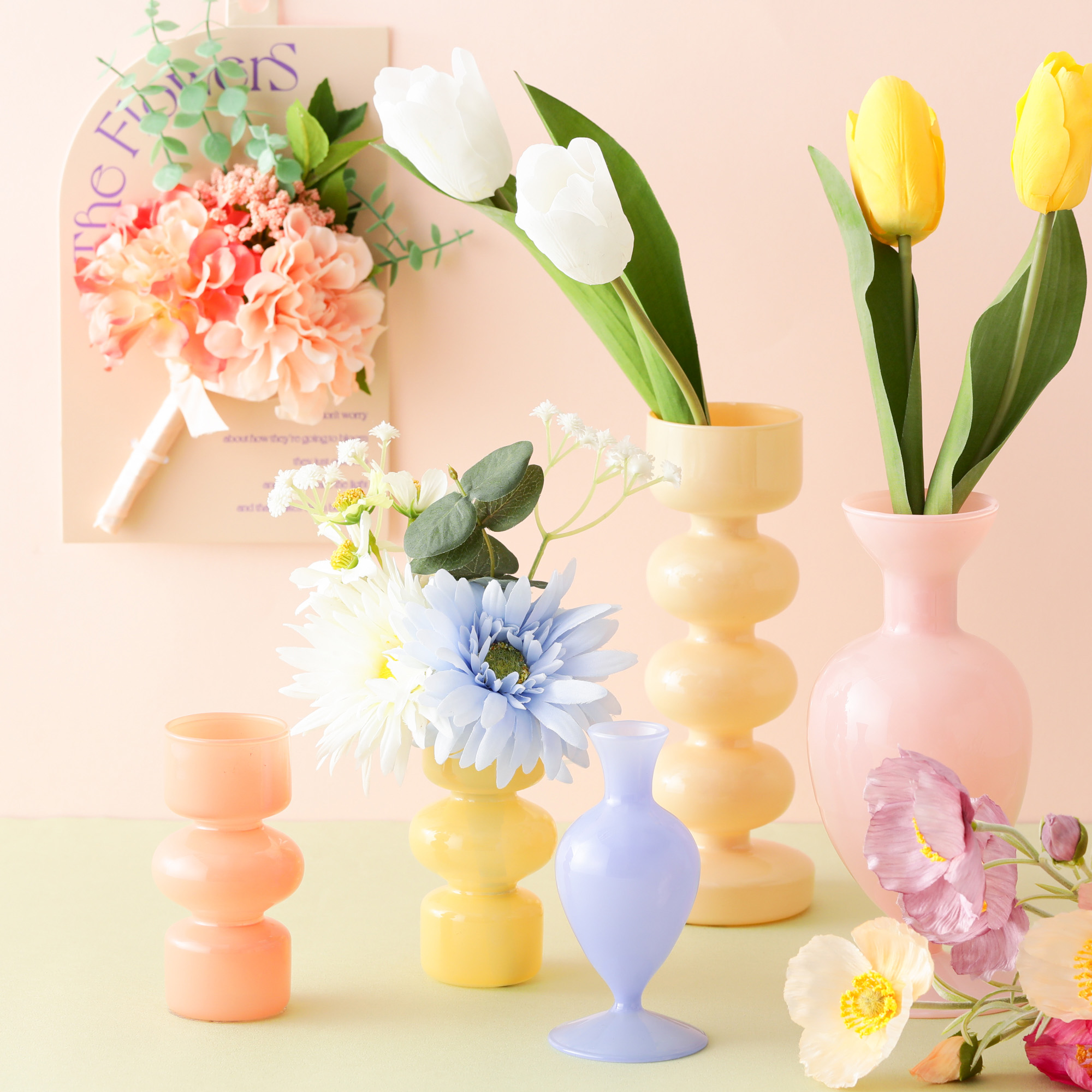 フランフラン フラワーベースとアートフラワー