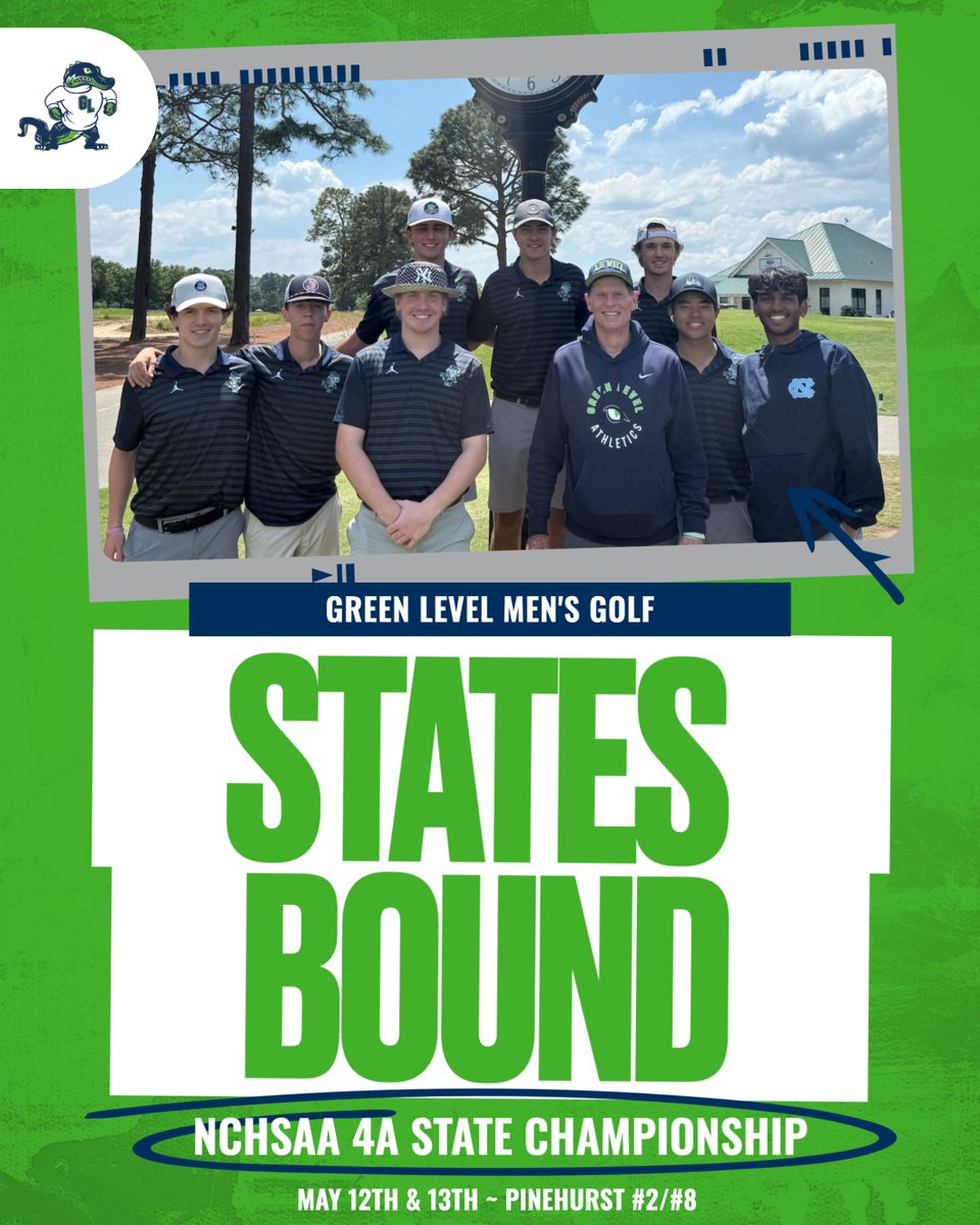 The Men's Golf Team Is Headed Back To States After A Fantastic Performance @ Regionals ~ The Team Finished 3rd Overall In The Mideast Region (297) To Clinch A Spot In Next Week's <a href="/NCHSAA/">NCHSAA</a> 4A State Championship 🐊 ⛳️