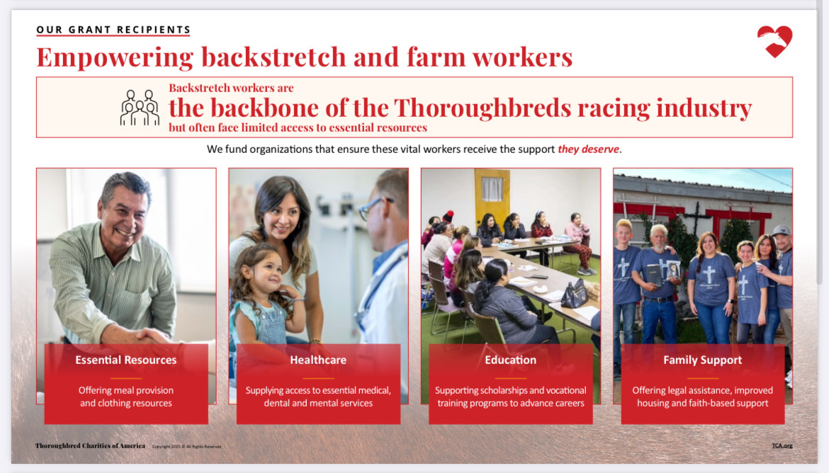 Thoroughbreds are known for their heart—and so are the people who care for them. ❤️🐎

TCA supports both funding aftercare for racehorses &amp; resources for industry workers.
Help us make a difference.
👉 donate.thoroughbredcharities.org

#TCA #OTTB #HorseWelfare #ThoroughbredAftercare