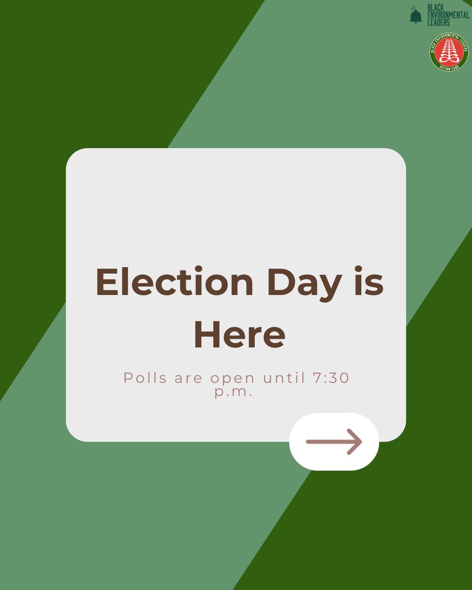 Today is election day! Remember that polls are open until 7:30 p.m. For more information on the issues, visit League of Women Voters (lwv.org) before casting your vote. #makeyourvoiceheard