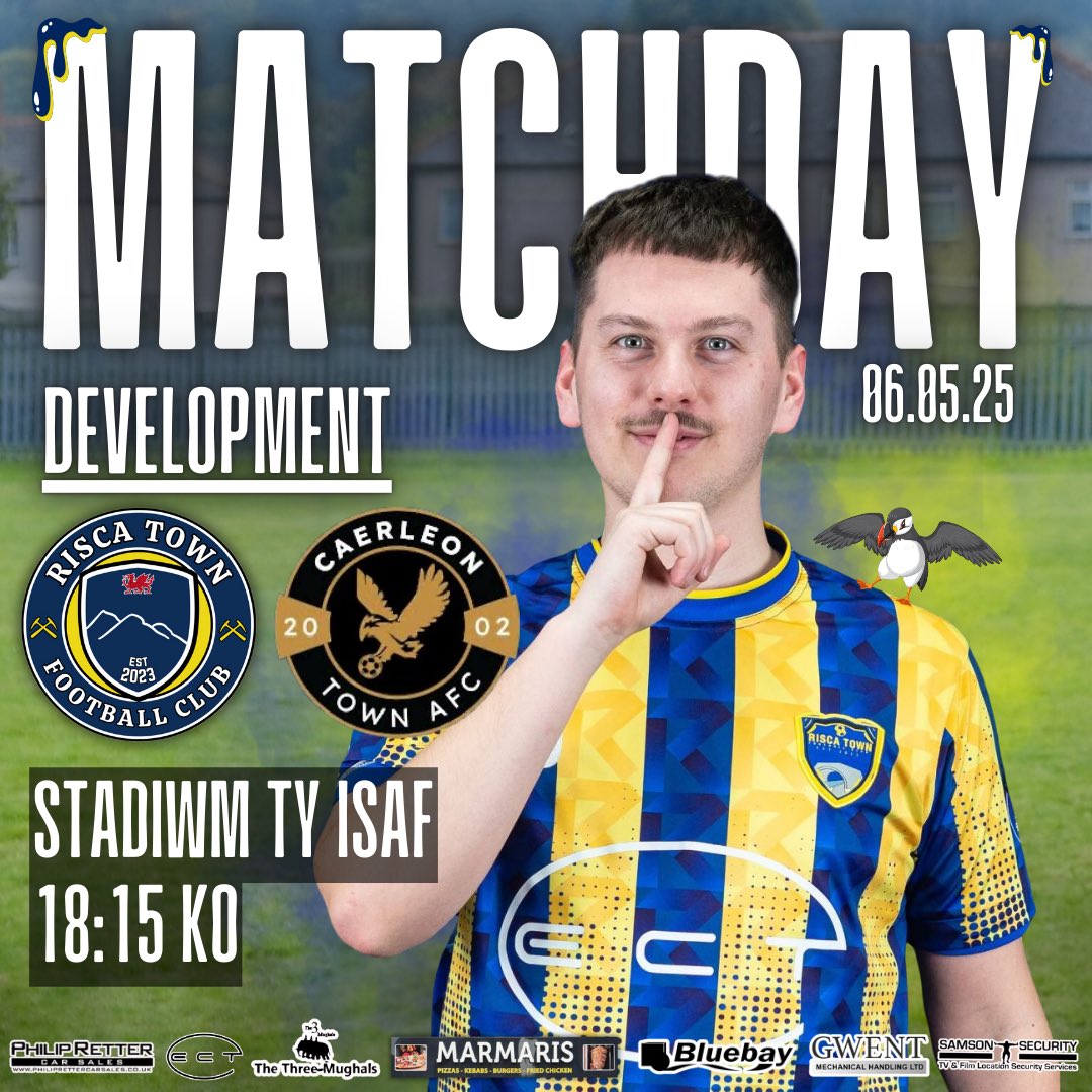 MATCHDAY🔵🟡

For the final time this season, get down Ty Isaf and support the boys as the development host Caerleon Town! 🐧 

#UppaTown🔵🟡