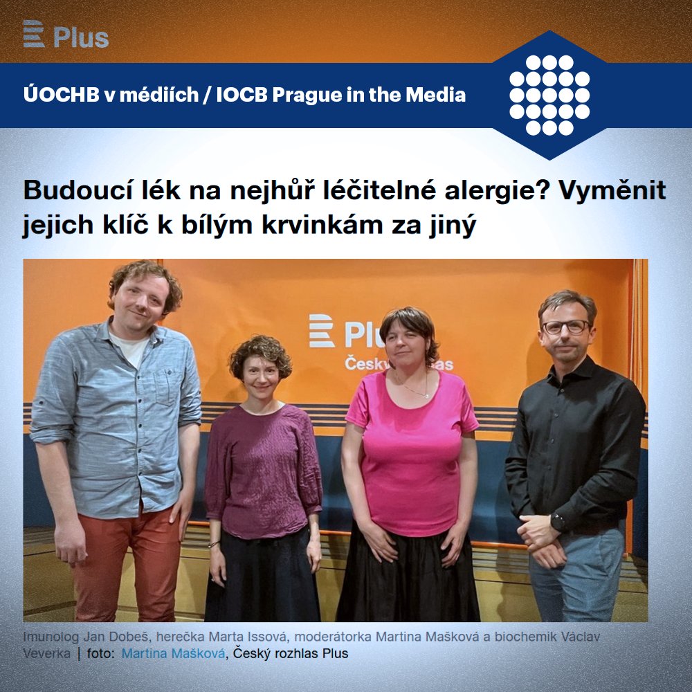 IOCB Prague (@iocbprague) on Twitter photo 🤧 Nově vyvíjené látky by mohly přinést úlevu lidem s alergiemi. Jak vývoj na tomto poli postupuje globálně, popisoval biochemik <a href="/vaclav_veverka/">Vaclav Veverka</a> v pořadu Laboratoř, který připravuje <a href="/CRoPlus/">Český rozhlas Plus</a>.
Více na ► plus.rozhlas.cz/budouci-lek-na… ⤵️
#popularizace #alergie 🤧 Nově vyvíjené látky by mohly přinést úlevu lidem s alergiemi. Jak vývoj na tomto poli postupuje globálně, popisoval biochemik <a href="/vaclav_veverka/">Vaclav Veverka</a> v pořadu Laboratoř, který připravuje <a href="/CRoPlus/">Český rozhlas Plus</a>.
Více na ► plus.rozhlas.cz/budouci-lek-na… ⤵️
#popularizace #alergie