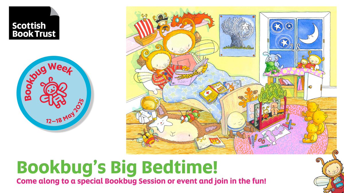 SpaceBroomhouse's tweet image. Join @SpaceBroomhouse for Bookbug&apos;s Big Bedtime Pyjama Party to celebrate #BookbugWeek!

We&apos;re marking the special occasion at next week&apos;s #Bookbug session: Tuesday, 13 May from 9:30 to 10:30 a.m.

(Late acceptance is not permitted. We advise you arrive by 9:20 a.m.)

#Space
